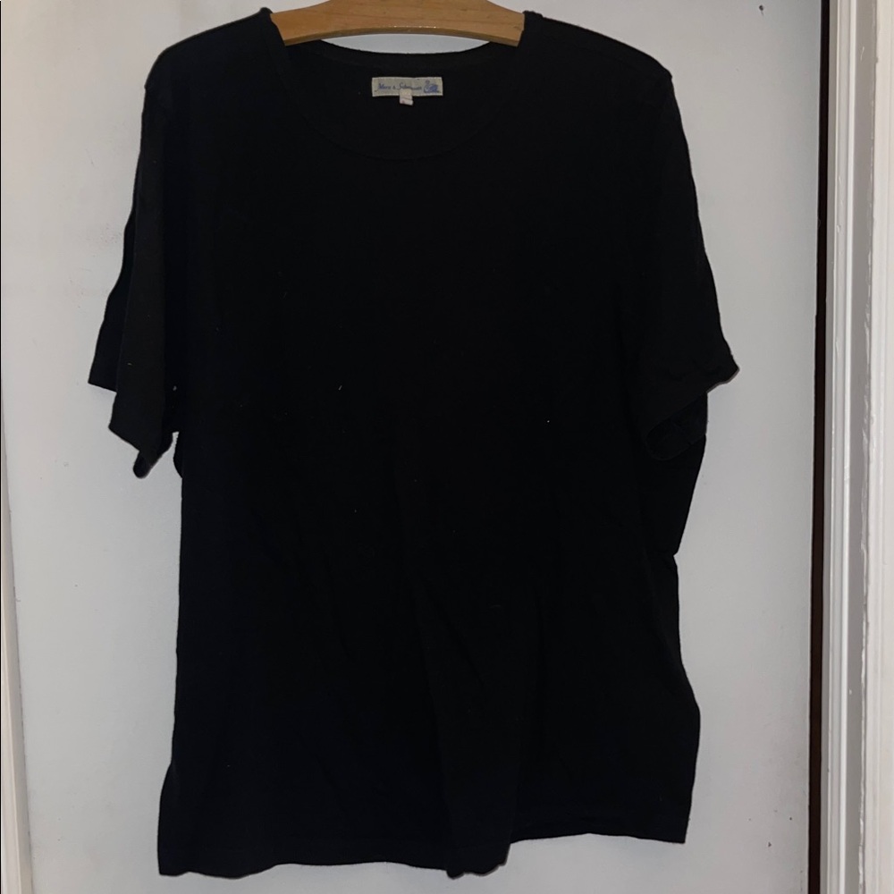 Merz b. Schwanen Black Crewneck Tee